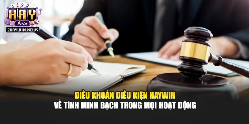 Điều khoản điều kiện Haywin về tính minh bạch trong mọi hoạt động